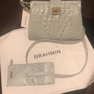 Brahmin “Alena” crossbody and credit card holder